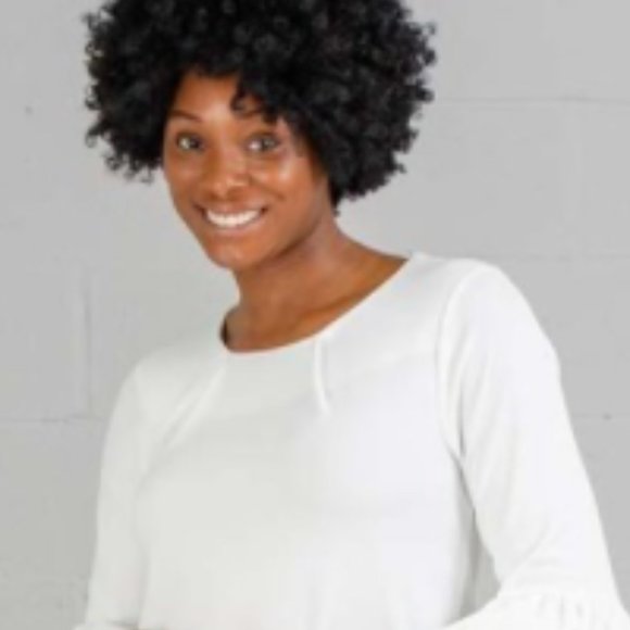 Nina Leonard Balloon Sleeve Dress White 2X Brand NEW - Picture 3 of 4